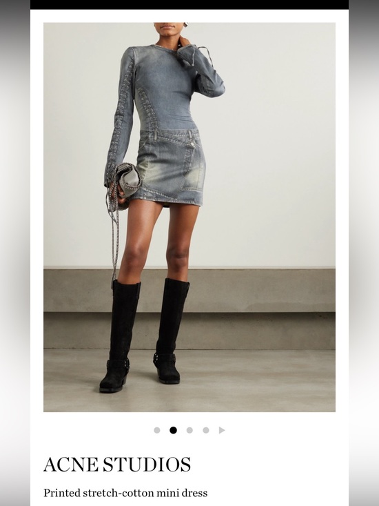 Acne Studios Dresses & Skirts - Acne Blue Faded Denim Mini Dress. Denim printed 97% cotton